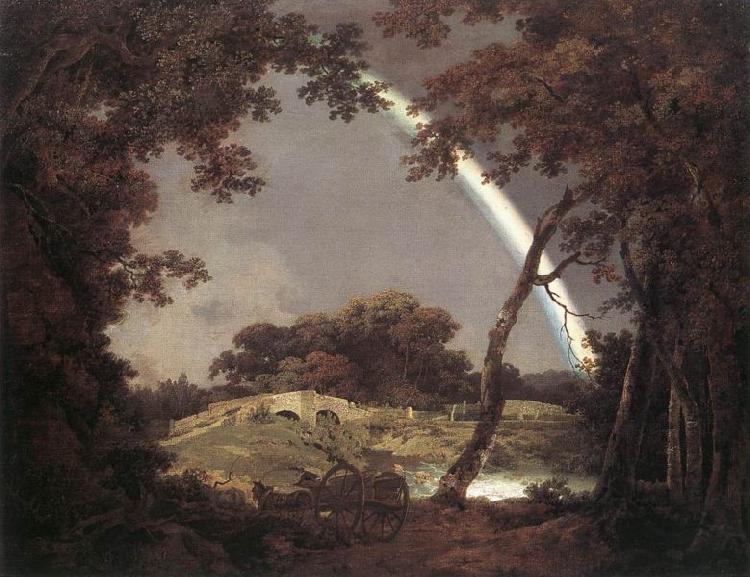 Joseph wright of derby Landscape with Rainbow